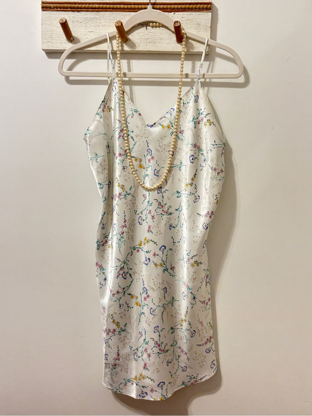Vintage Laura Adams Satin Floral Chemise